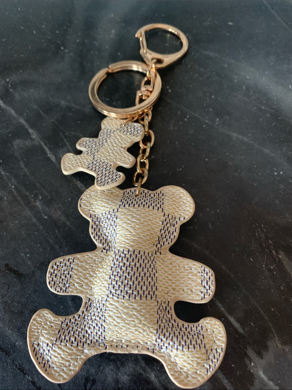 NEW! Handmade Damier Azur Canvas Bear Bag Charm 🐻 👜 💗